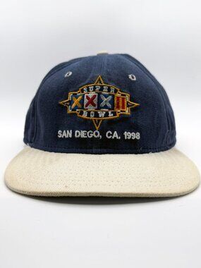 Vintage 1998 Super Bowl XXXII New Era Snapback Hat - Made in USA